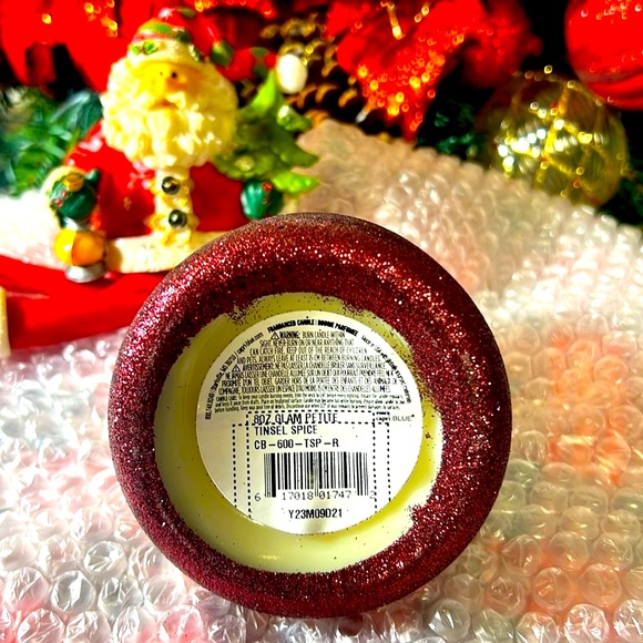 Capri Blue Tinsel & Spice Holiday Candle - Petite Glam Jar Candle - - Picture 7 of 12